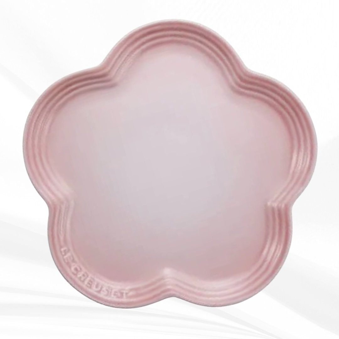 Le Creuset 23cm Flower Plate Stoneware Shell Pink