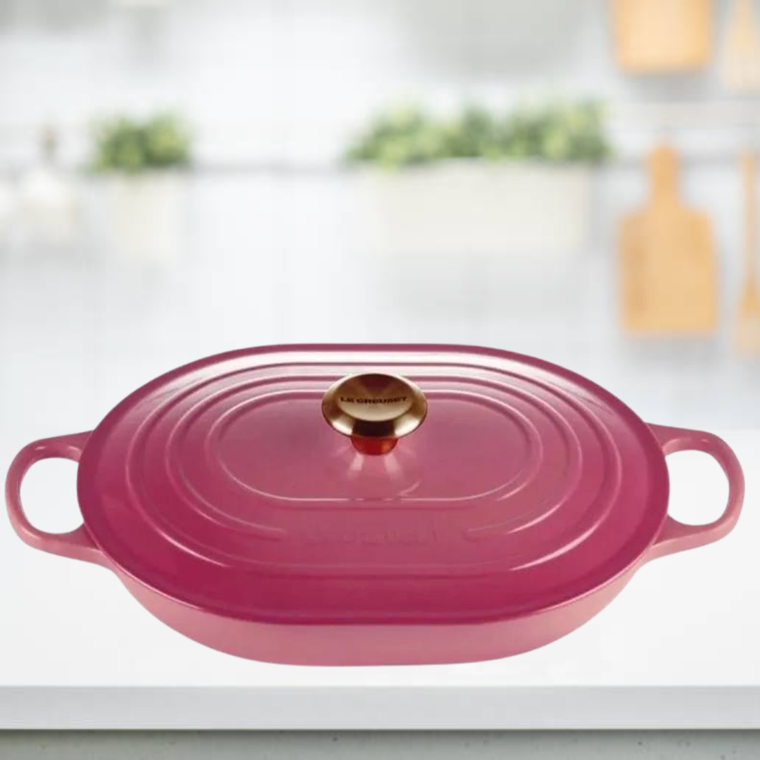 Le Creuset 31cm Oblong Signature Cast Iron Berry