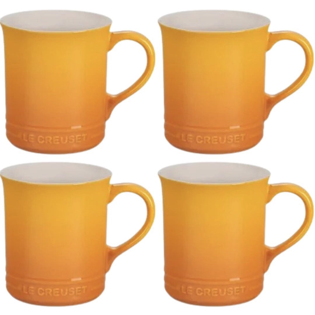 Le Creuset 400ml Seattle Mugs Stoneware Nectar Set of 4 (Factory seconds)