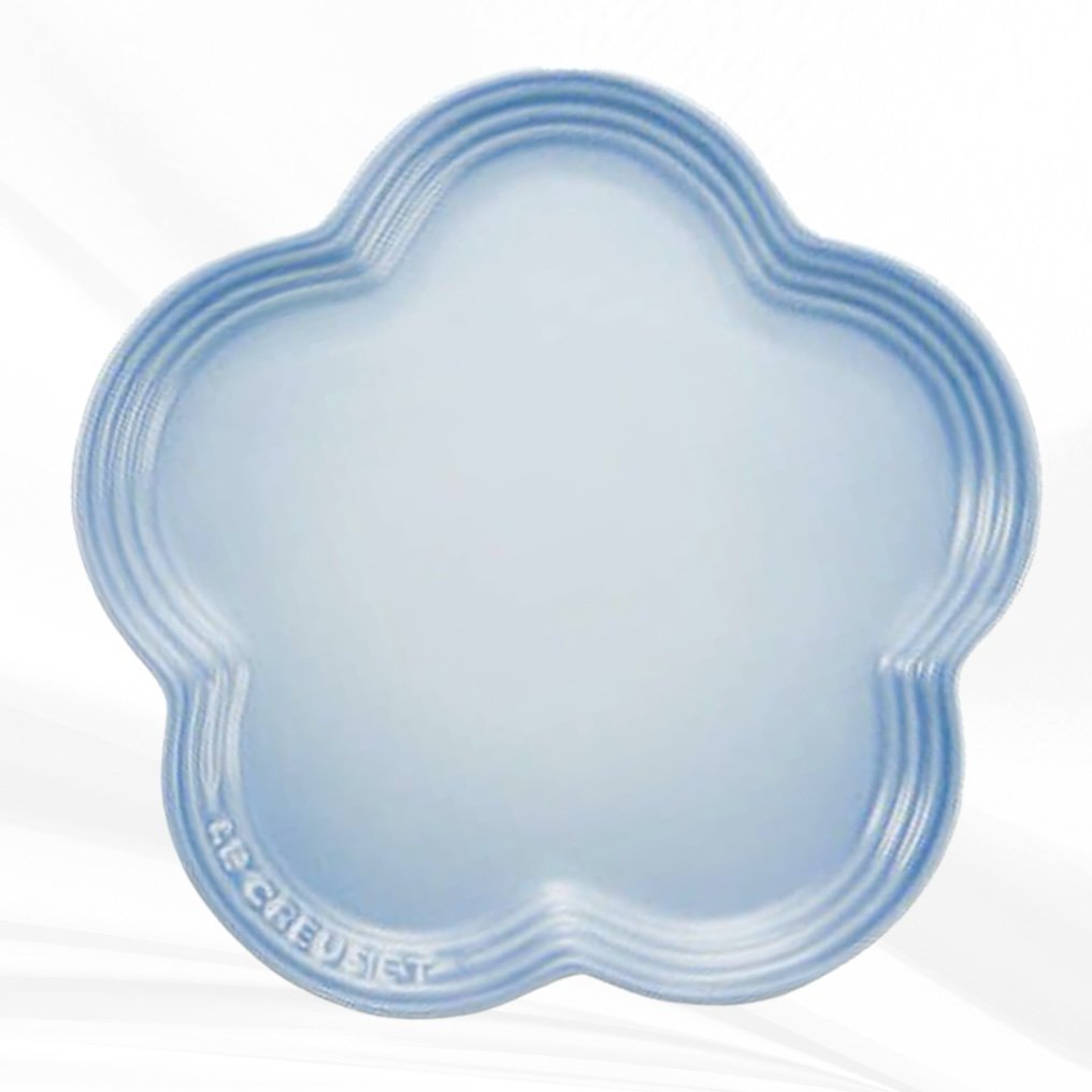 Le Creuset 23cm Flower Plate Stoneware Coastal Blue