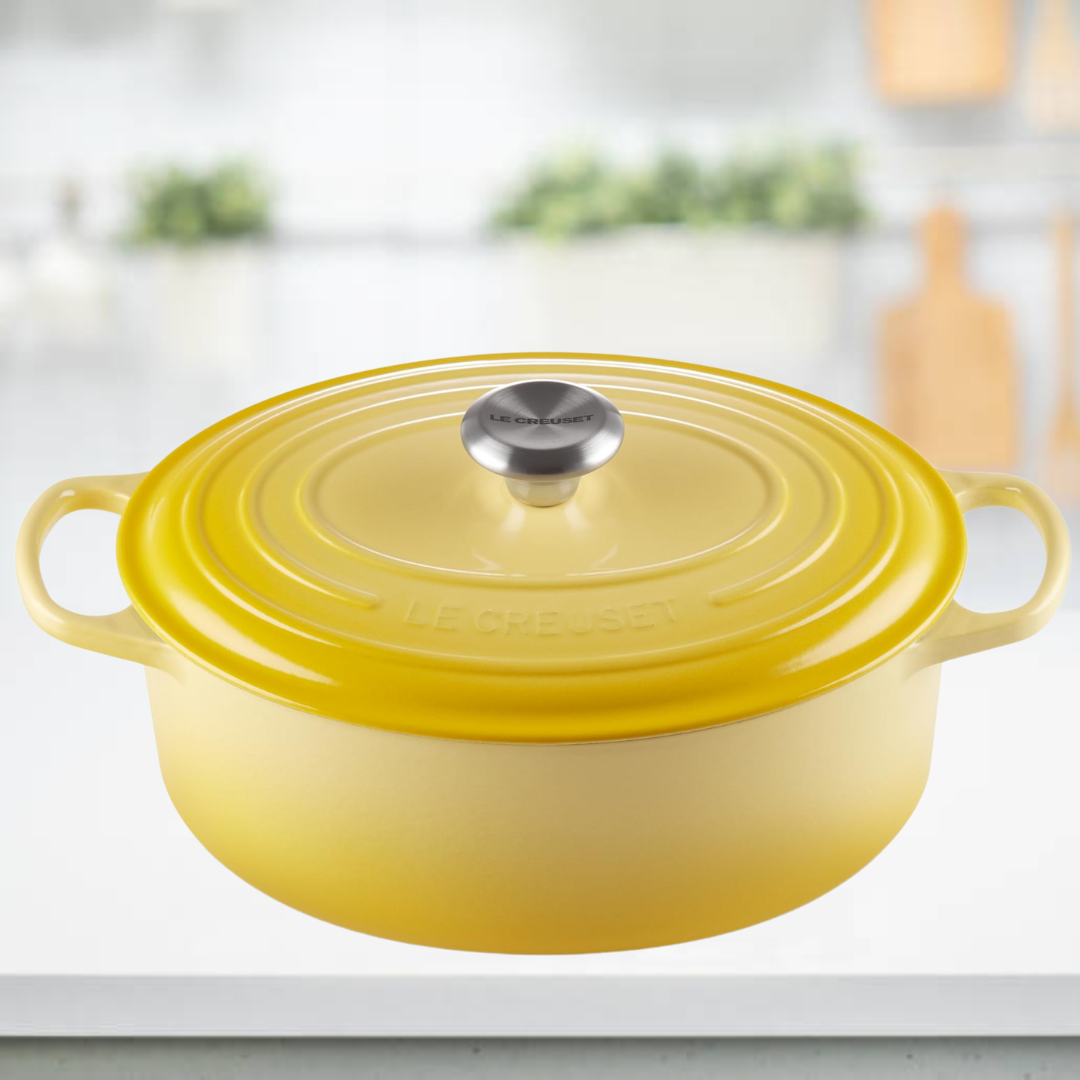 Le Creuset 31cm Oval Casserole Signature Cast Iron Soleil