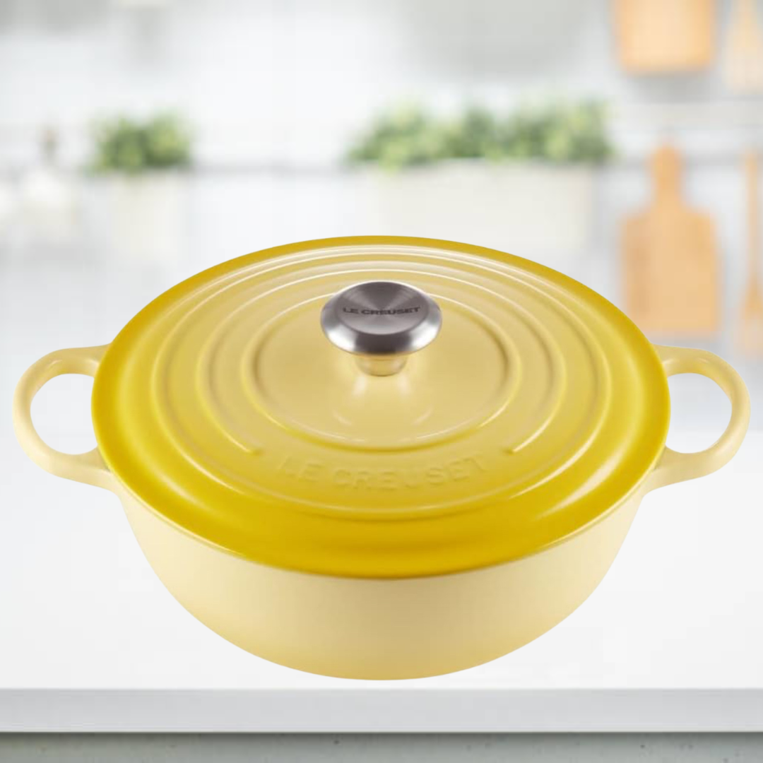 Le Creuset 26cm Marmite Signature Cast Iron Soleil (Black interior)