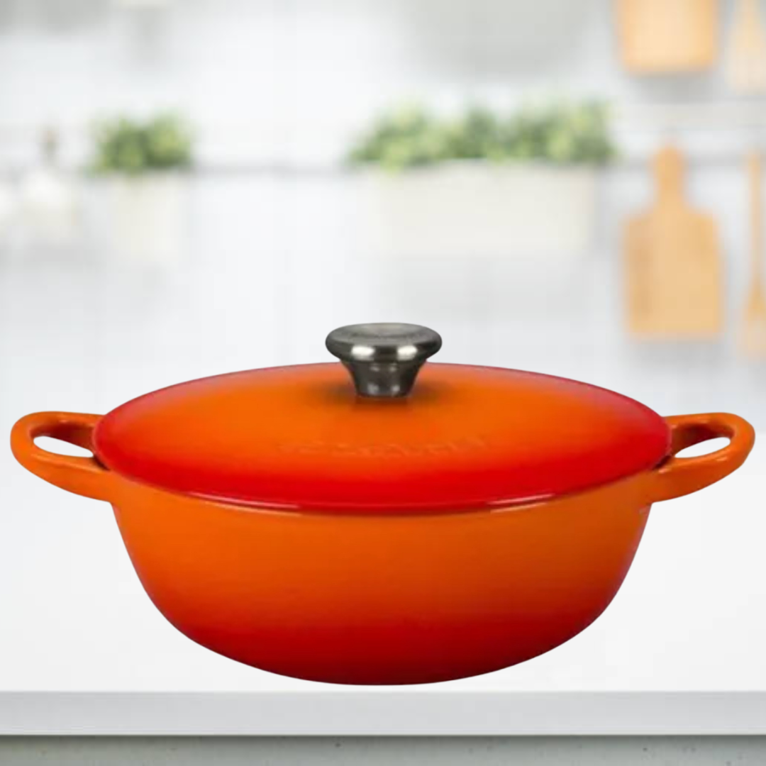 Le Creuset 26cm Classic Marmite Cast Iron Volcanic (Black interior)