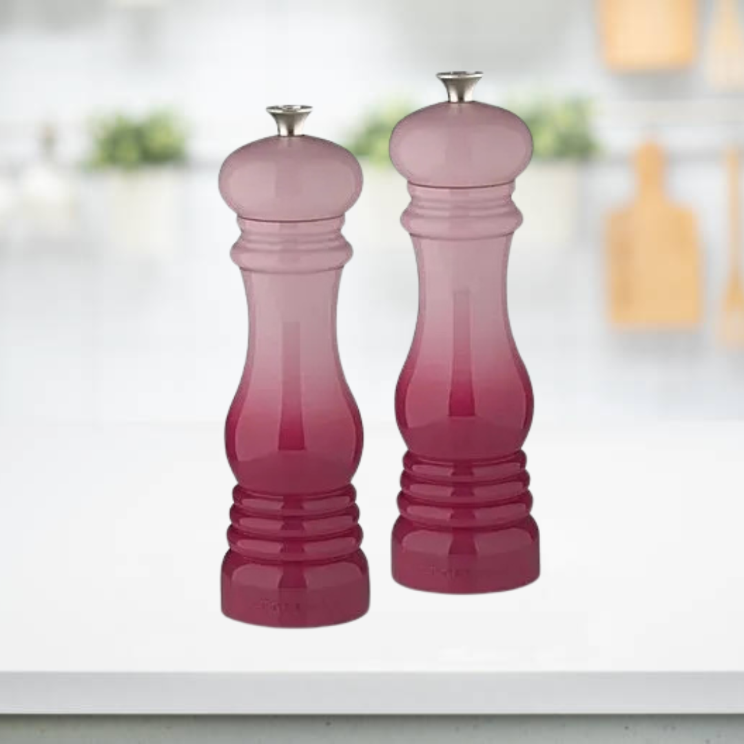 Le Creuset Salt and Pepper Mill Set of 2 Natural Pink