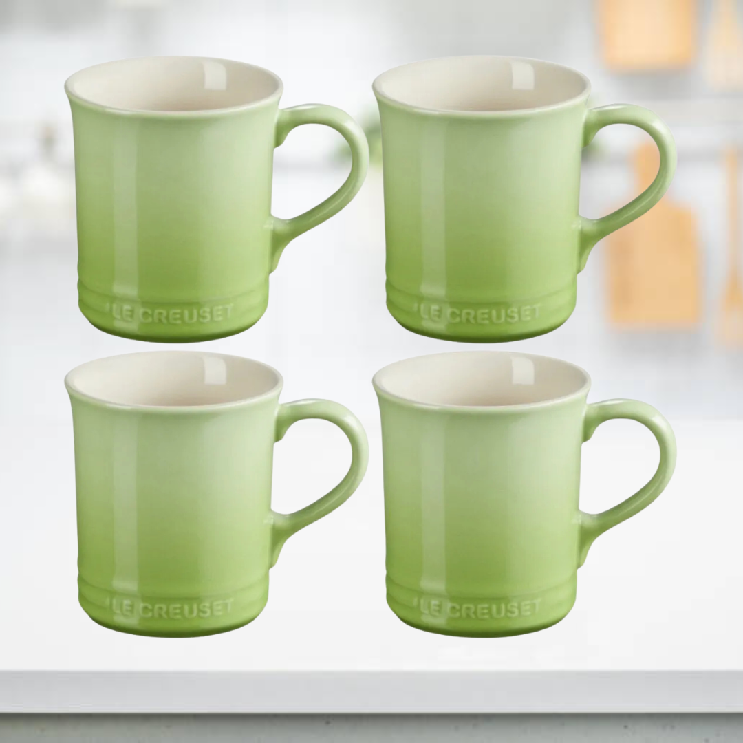 Le Creuset 400ml Seattle Mugs Stoneware Kiwi Set of 4
