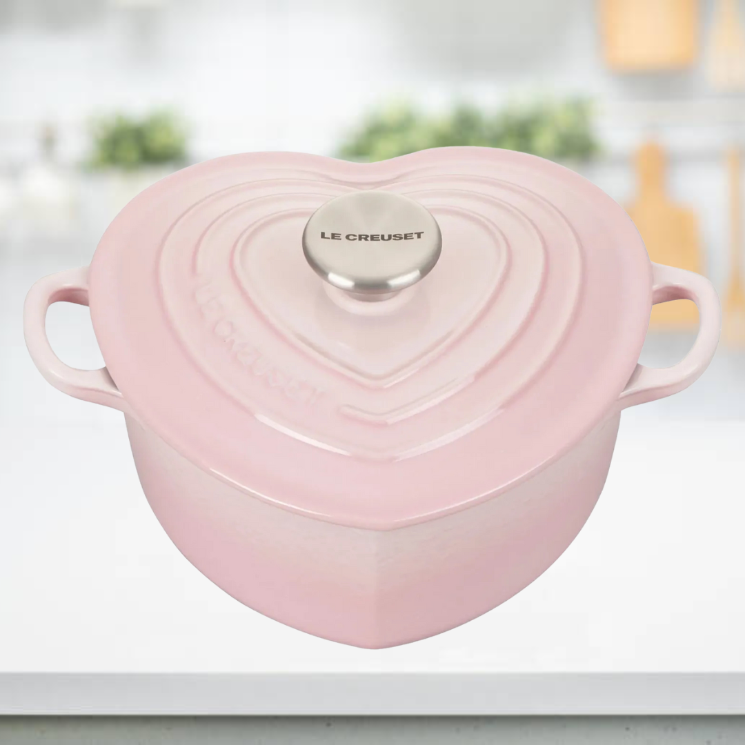 Le Creuset 20cm Heart Signature Cast Iron Shell Pink